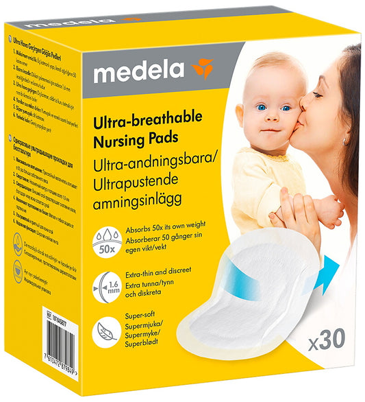 Medela Borstvoedingspads - 30 st. - Ultra ademend - Medela - OneSize - Borstvoedingspads