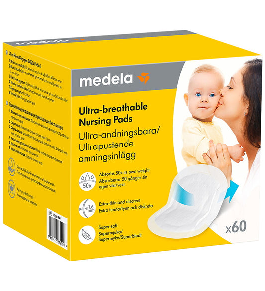 Medela Borstvoedingspads - 60 st. - Ultra ademend - Medela - OneSize - Borstvoedingspads