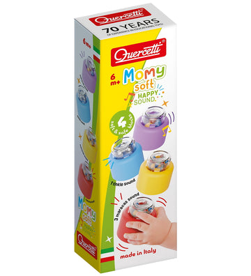 Quercetti Bouwblokken m. Geluid - 4 st. - Momy Soft - 04144 - Quercetti - OneSize - Blokken