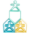 Dëna Activiteitenspeelgoed - Silicone - 9 Onderdelen - Pastel - Dëna  - OneSize - Activiteitenspeelgoed