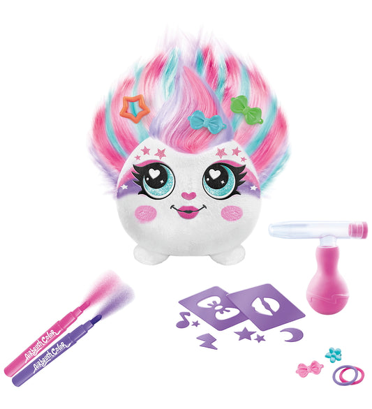 Airbrush Plush Knuffel - 10 cm - Haar'iffic Mini - Posh - Airbrush Plush - OneSize - Knuffels