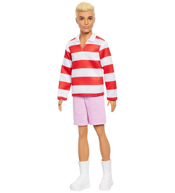Barbie Pop - Fashionista - Ken m. Rood & White Strepen - Barbie - OneSize - Poppen