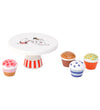Kids Concept Speelgoedeten - Schotel m. Taarten - Hout - 16 cm - - Kids Concept - OneSize - Speelgoedeten