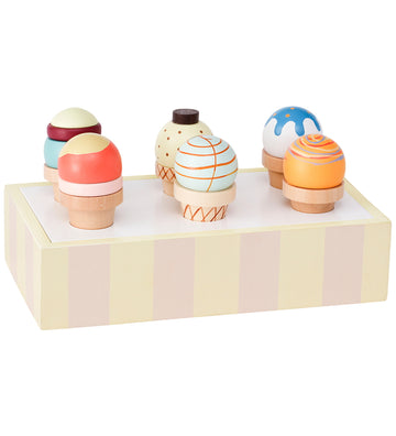Kids Concept Speelgoedeten - Hout - 26 cm - Ijs - Kids Concept - OneSize - Speelgoedeten