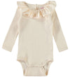Molo Romper l/s - Rib - Faye - Summer Zand - Molo - 1 jaar (80) - Rompers Lange Mouw