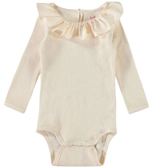 Molo Romper l/s - Rib - Faye - Summer Zand - Molo - 1 jaar (80) - Rompers Lange Mouw