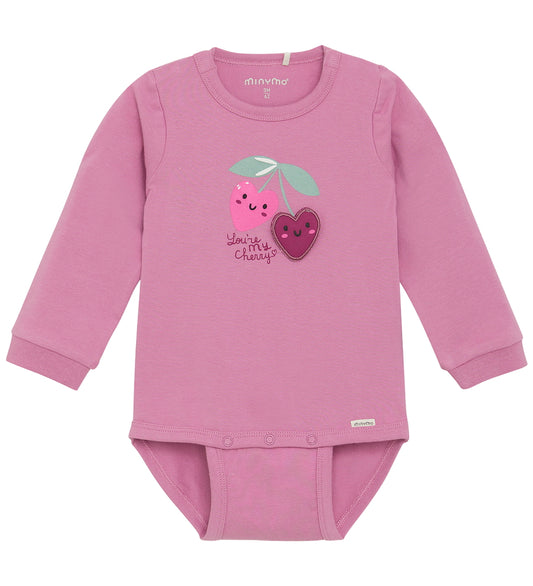 Minymo Romper l/s - Mauve Orchid - Minymo - 62 - Rompers Lange Mouw