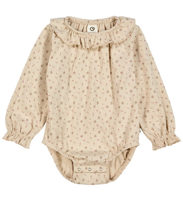 Müsli Romper l/s - Aster Frill - Oak/Nostalgie Rose/Beige - Müsli - 1½ jaar (86) - Rompers Lange Mouw
