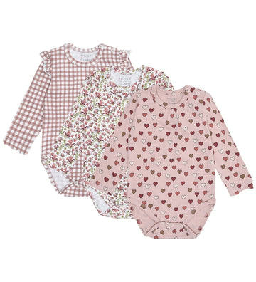 Hust and Claire Rompers l/s - 3-pack - HCBella Kleine Controle - - Hust and Claire - 2 jaar (92) - Rompers Lange Mouw