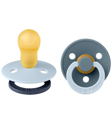 BIBS Colour Fopspenen - Maat 3 - 2-pack - Rond - Baby Blue Petro - BIBS - 18+ mnd - Fopspenen