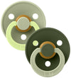 BIBS Colour Fopspenen - Maat 1 - 2-pack - Rond - Sage Hunter Gre - BIBS - 0-6 mnd - Fopspenen