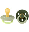 BIBS Colour Fopspenen - Maat 1 - 2-pack - Rond - Sage Hunter Gre - BIBS - 0-6 mnd - Fopspenen