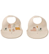 Liewood Slabbetjes - Silicone - 2-pack - Ember - Katten Eend Hon - Liewood - OneSize - Slabbetjes