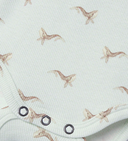 Lil' Atelier Romper l/s - Noos - Rib - NbmGavo - Murmur/Whale - Lil Atelier - 1½ jaar (86) - Rompers Lange Mouw