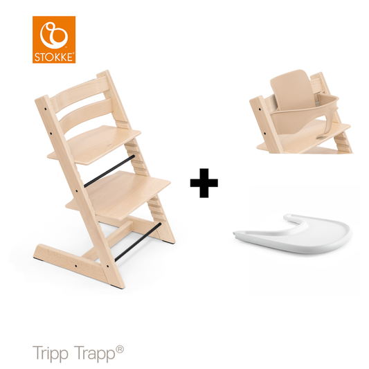 Set | Kinderstoel Stokke® Tripp Trapp® Natural + Babyset + Eetblad