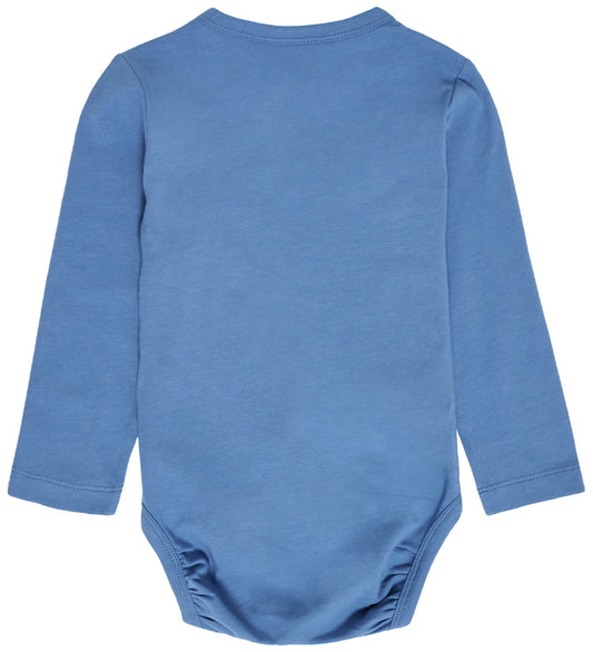 Hummel Romper l/s - hmlMini - Nederlands Blue m. Logo - Hummel - 74 - Rompers Lange Mouw