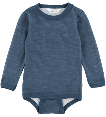 Joha Romper l/s - Wol/Bamboe - Dark Denim - Joha - 90 - Rompers Lange Mouw