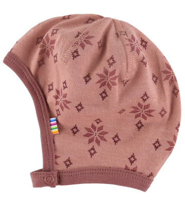 Joha Babymuts - Wol/Katoen - Rose m. Sneeuwvlokken - Joha - 34 cm - Babymutsen