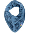 Joha Babyslabbetje - Wol/Katoen - Blauw m. Sneeuwvlokken - Joha - OneSize - Kwijlsjaaltjes