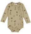 Joha Wikkelromper l/s - Wol - Beige m. Konijnen - Joha - 60 - Rompers Lange Mouw