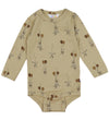 Joha Romper l/s - Wol - Beige m. Konijnen - Joha - 60 - Rompers Lange Mouw
