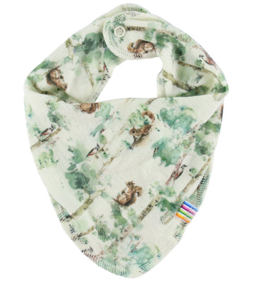 Joha Babyslabbetje - Wol - Off White m. Bomen - Joha - OneSize - Kwijlsjaaltjes