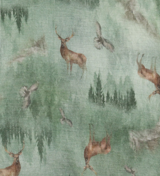 Joha Babymuts - Wol - Groen m. Bos - Joha - 45 cm - Babymutsen