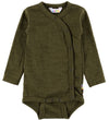 Joha Wikkelromper l/s - Wol - Mos Groen - Joha - 60 - Rompers Lange Mouw