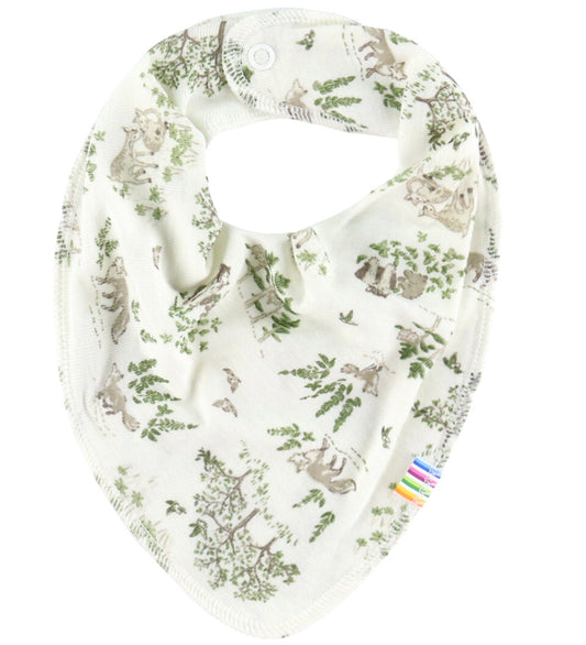Joha Babyslabbetje - Wol/Zijde - Off White m. Bomen - Joha - OneSize - Kwijlsjaaltjes