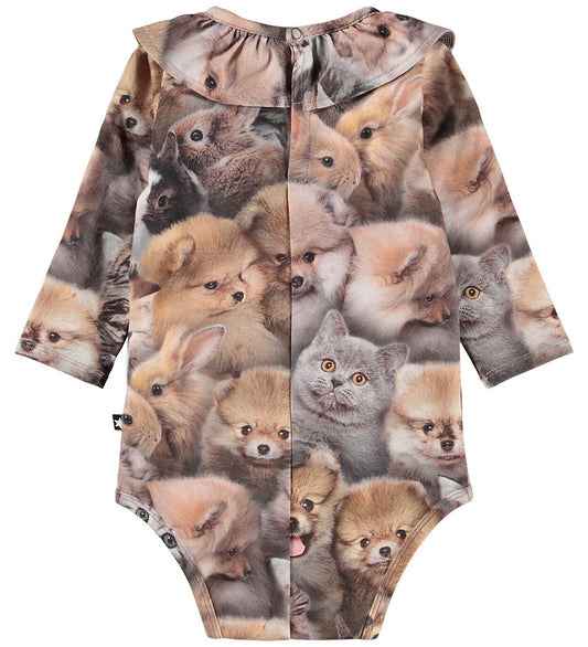Molo Romper l/s - Freya - Pluizig en zacht - Molo - 1 jaar (80) - Rompers Lange Mouw