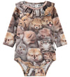 Molo Romper l/s - Freya - Pluizig en zacht - Molo - 1 jaar (80) - Rompers Lange Mouw
