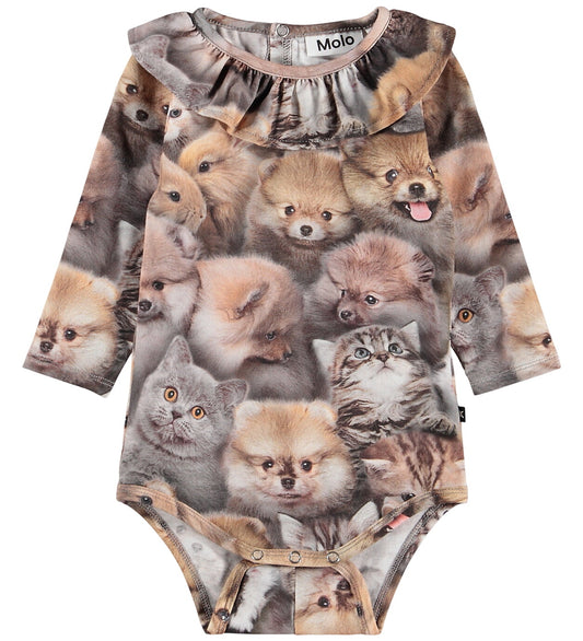 Molo Romper l/s - Freya - Pluizig en zacht - Molo - 1 jaar (80) - Rompers Lange Mouw