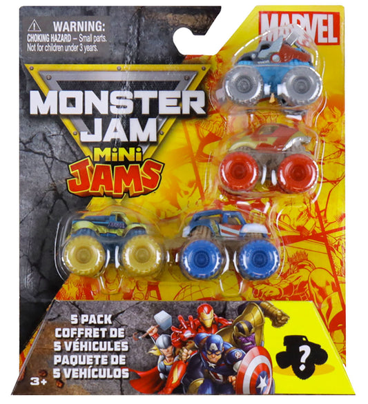 Monster Jam Auto's - 1:87 - Mini - Marvel - 5-pack - Monster Jam - OneSize - Auto´s