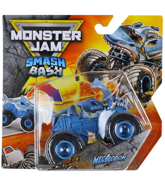 Monster Jam Truck - 1:64 - Smash & Bash - Megalodon - Monster Jam - OneSize - Auto´s