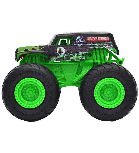 Monster Jam Truck m. Geluid/Licht - 1:24 - Grave Digger - Monster Jam - OneSize - Auto´s