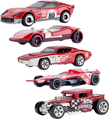 Hot Wheels Auto's - 5-pack - Mattel 80-jarig jubileum - Hot Wheels - OneSize - Auto´s
