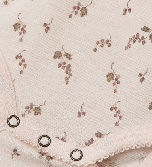 Lil' Atelier Romper l/s - Wol - Noos - NbfNoel - Morganiet/Berry - Lil Atelier - 1 jaar (80) - Rompers Lange Mouw