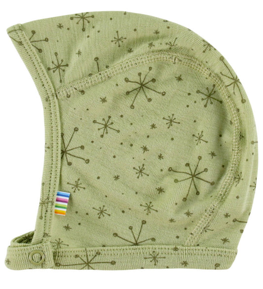 Joha Babymuts - 1-lag - Wol - Licht Olive m. Sterren - Joha - 48 cm - Babymutsen