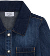 Hust and Claire Hemdromper l/s - Denim - Bertil - Blue Denim - Hust and Claire - 1½ jaar (86) - Rompers Lange Mouw