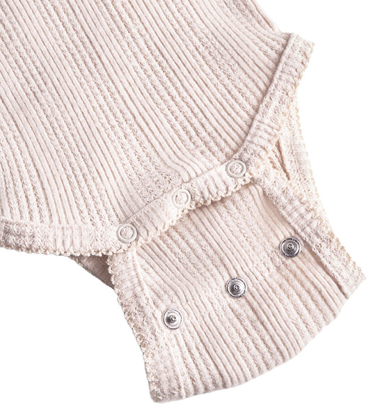 That's Mine Romper l/s - Rib - Perfect Pale - Thats Mine - 2 jaar (92) - Rompers Lange Mouw