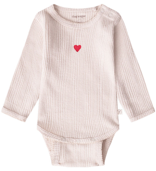 That's Mine Romper l/s - Rib - Perfect Pale - Thats Mine - 3 jaar (98) - Rompers Lange Mouw