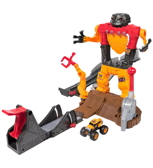 Monster Jam Speelset - 1:64 - Smash & Bash - Smashbot - Monster Jam - OneSize - Racebanen