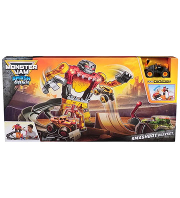 Monster Jam Speelset - 1:64 - Smash & Bash - Smashbot - Monster Jam - OneSize - Racebanen