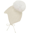 Huttelihut Babymuts m. Pom-Pom - Alpacawol - Gebreid - Off-White - Huttelihut - 62/68 - Babymutsen