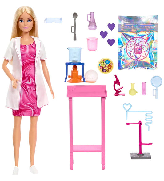 Barbie Poppenset - 30 cm - Carrière Deluxe Wetenschappelijke set - Barbie - OneSize - Poppen