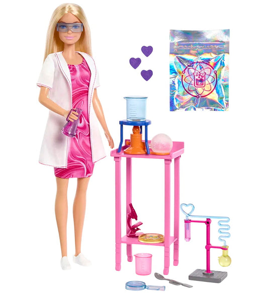 Barbie Poppenset - 30 cm - Carrière Deluxe Wetenschappelijke set - Barbie - OneSize - Poppen