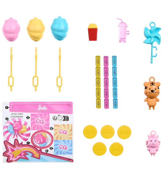 Barbie Pop - 30 cm - Mysteries Cotton Candy & Games Speelset - Barbie - OneSize - Poppen