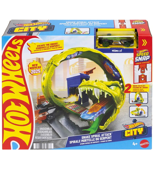 Hot Wheels Racebaan - Snake Spiral Attack - Hot Wheels - OneSize - Racebanen