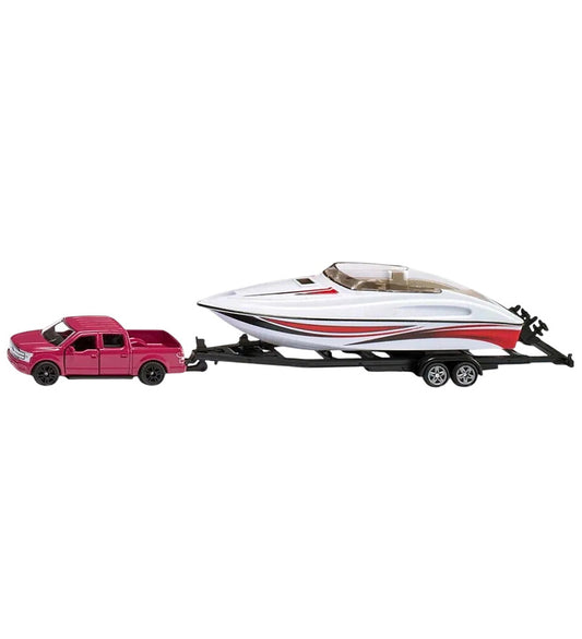 Siku Auto m. Boot - Ford F150 m. Motorboot - 1:55 - Rood/Wit - Siku - OneSize - Auto´s