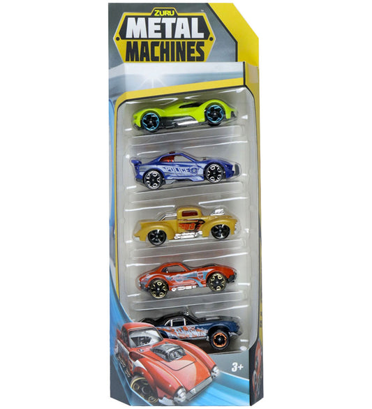 Metaal Machines Auto's - 5-pack - S2 - Metal Machines - OneSize - Auto´s
